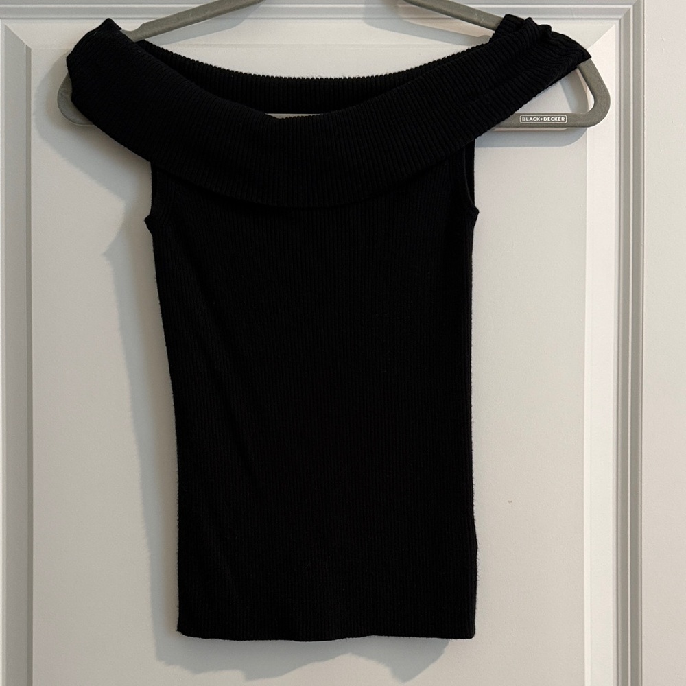 Express Black Off-Shoulder Sweater top S